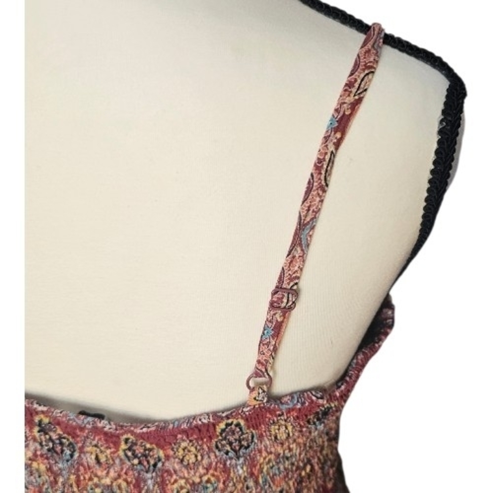 AUW Pink Paisley Smocked Mini Dress - Picture 6 of 7